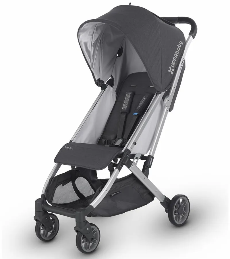 (Open Box - NEW) UPPAbaby Minu Stroller - Jordan (Charcoal Melange/Silver/Black Leather)