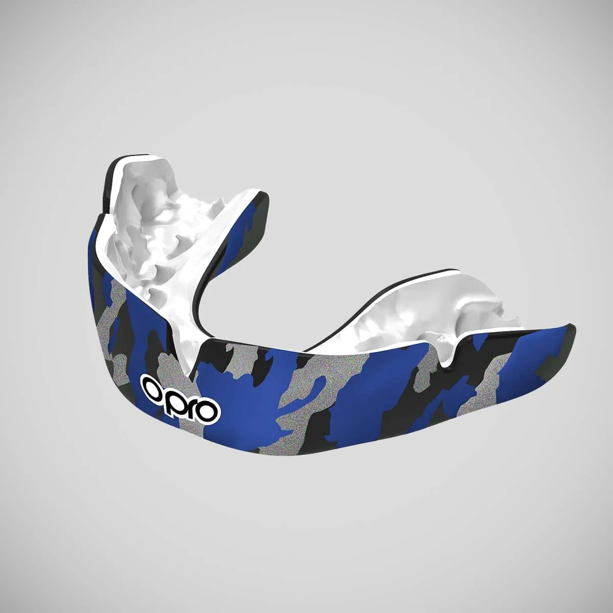 Opro Instant Custom-Fit Camo Mouth Guard Black/Blue/Silver