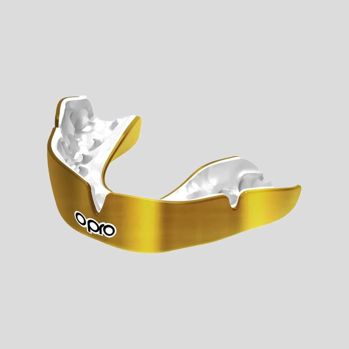 Opro Instant Custom-Fit Single Colour Mouth Guard Gold/White