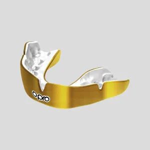 Opro Instant Custom-Fit Single Colour Mouth Guard Gold/White