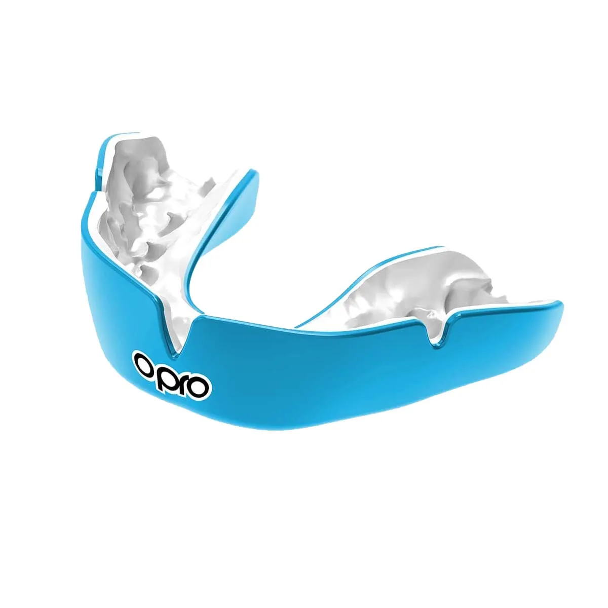 Opro Instant Custom-Fit Single Colour Mouth Guard Sky Blue/White