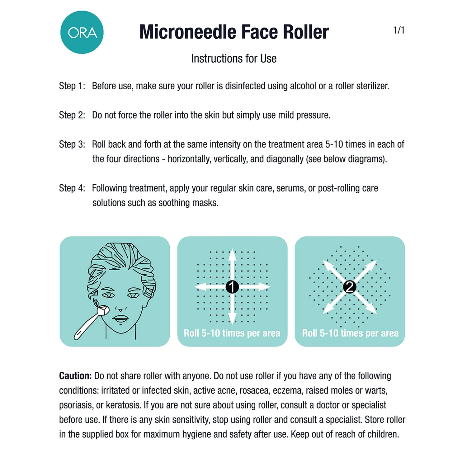 ORA Deluxe Microneedle Dermal Roller System