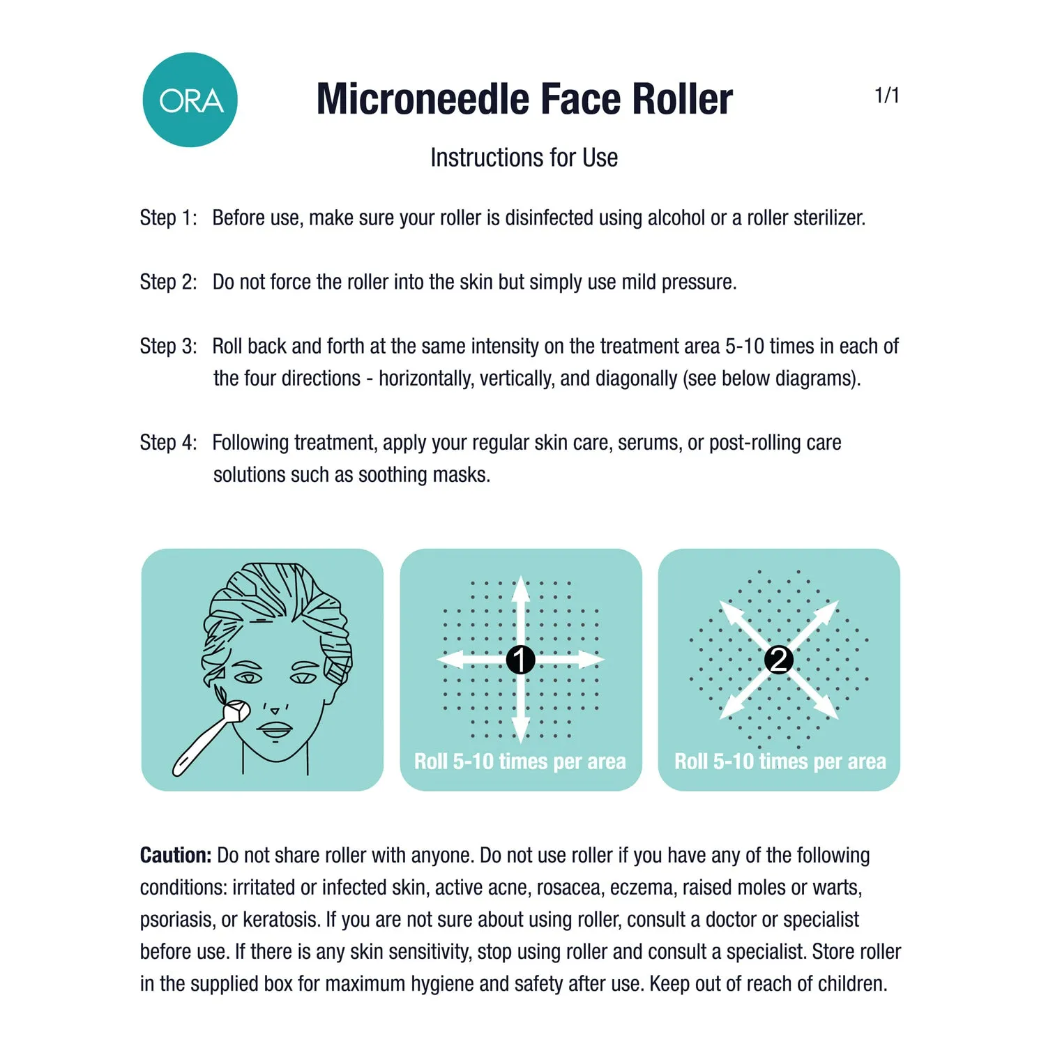 ORA Deluxe Microneedle Dermal Roller System