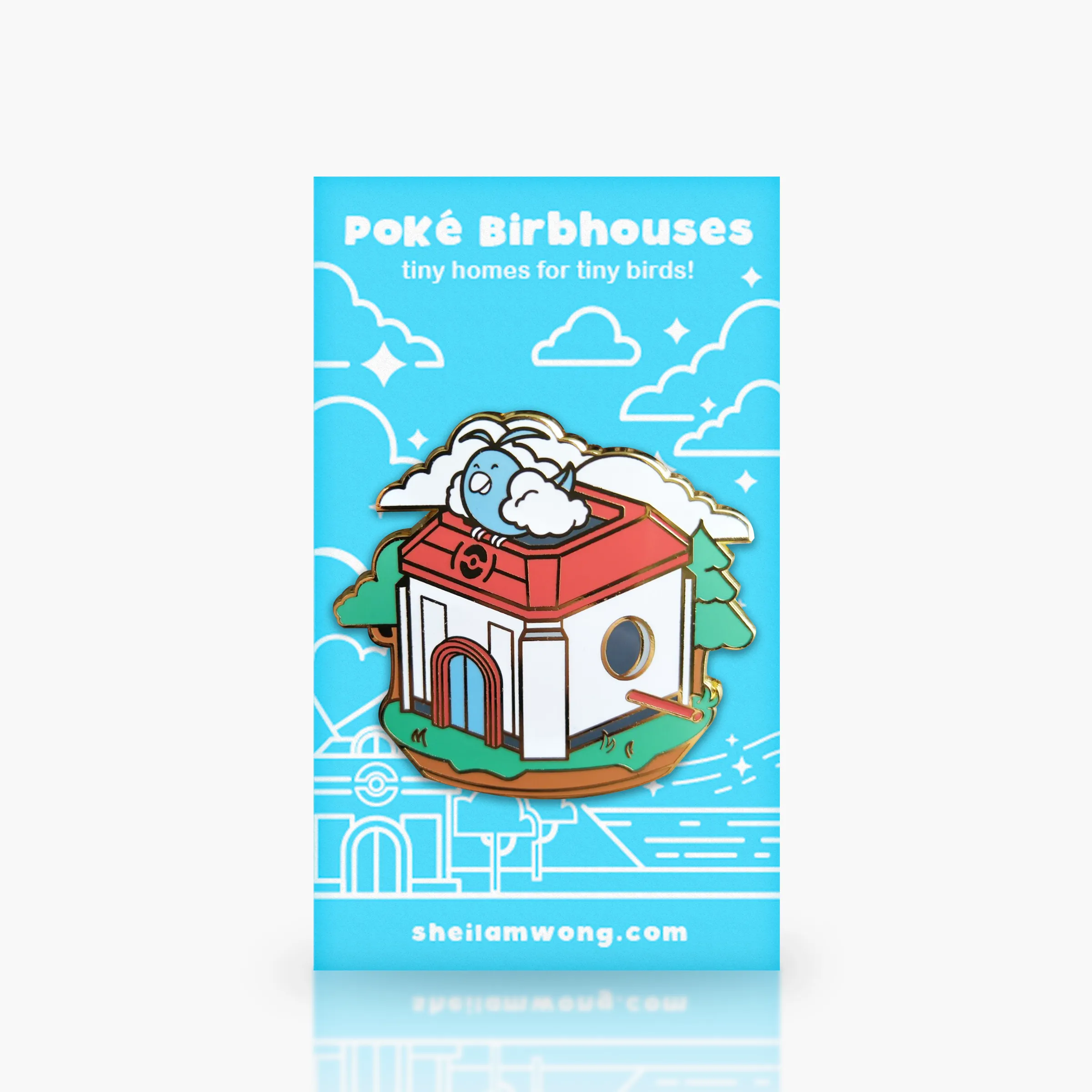 Poké Birbhouses: Swablu Enamel Pin