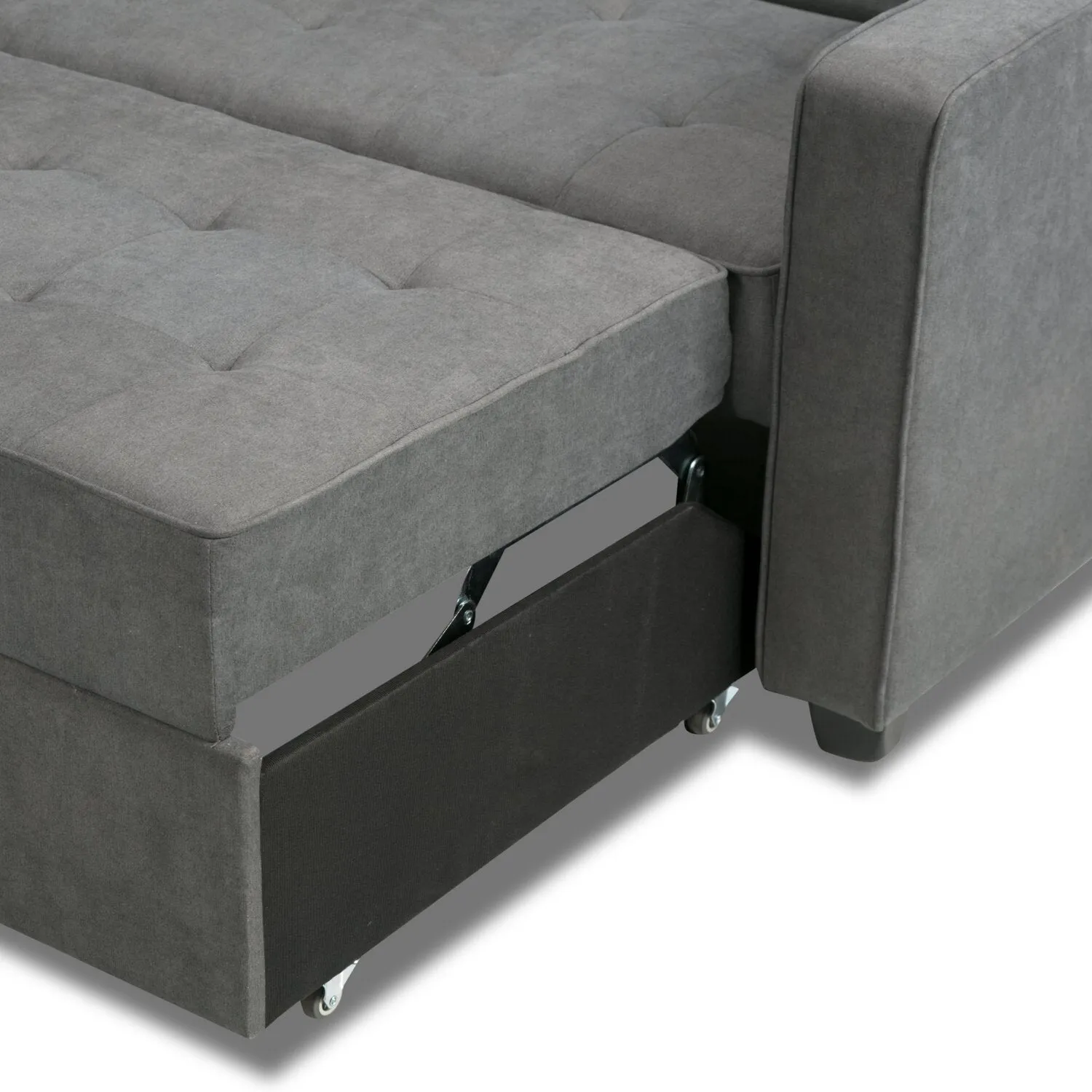 Reilly Velvet Futon - Grey