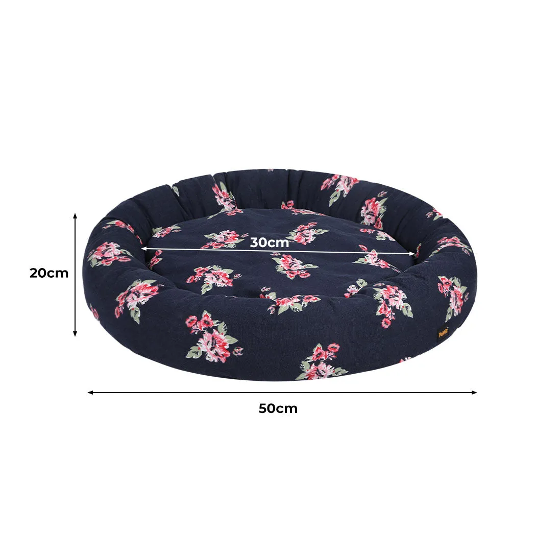 SMALL Dog Beds Calming Pet Washable - Navy