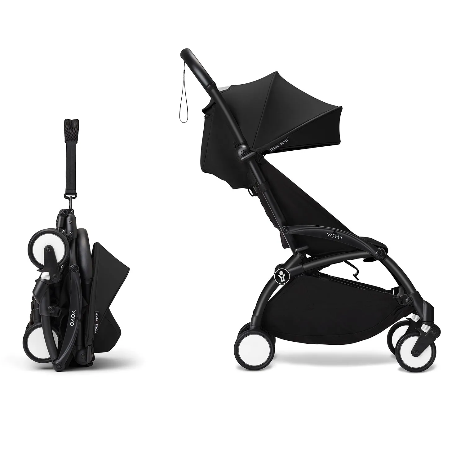 Stokke YOYO³ 6  Baby Stroller Set - Black Frame with Black 6  Color Pack (Pre-Order; Est. Delivery in 4-6 Weeks)