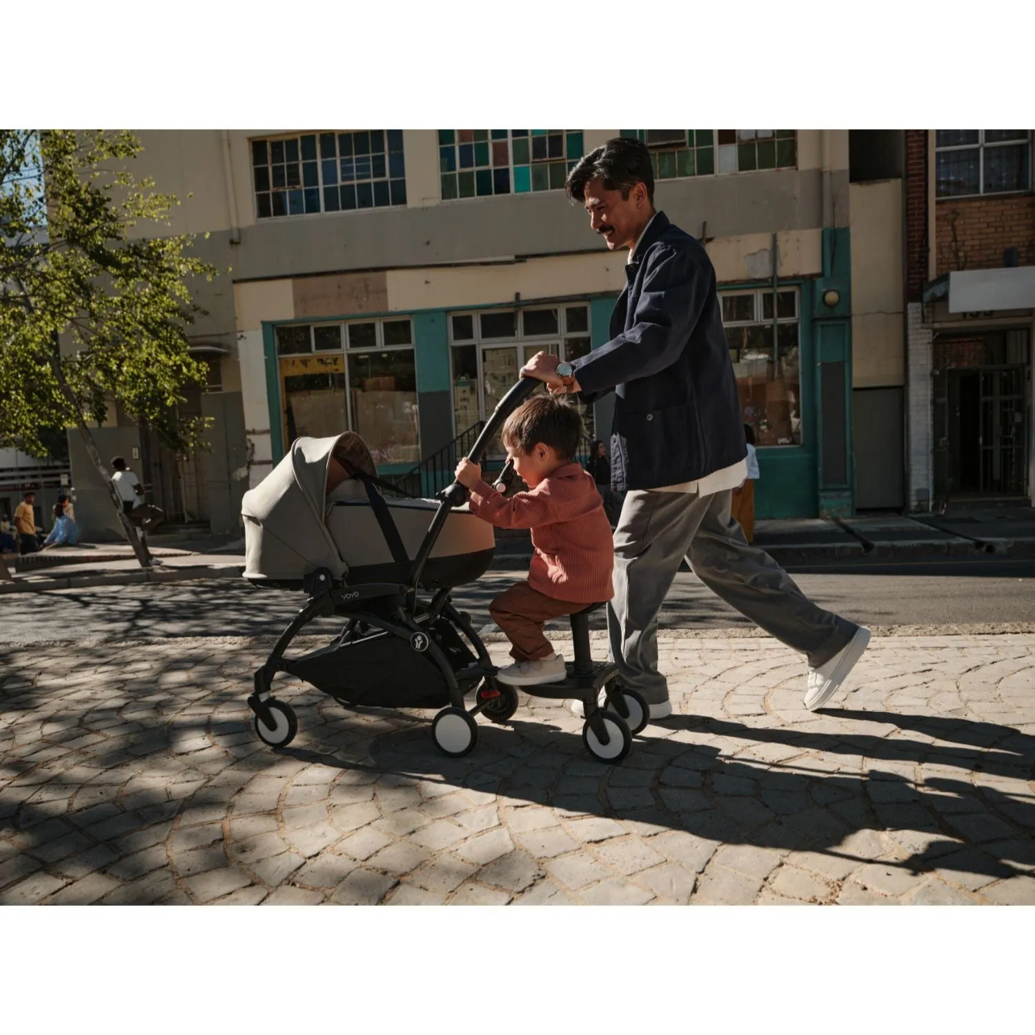 Stokke YOYO³ Newborn Shell 6  Complete Baby Stroller Set - White Frame with Aqua Newborn Shell & 6  Color Pack