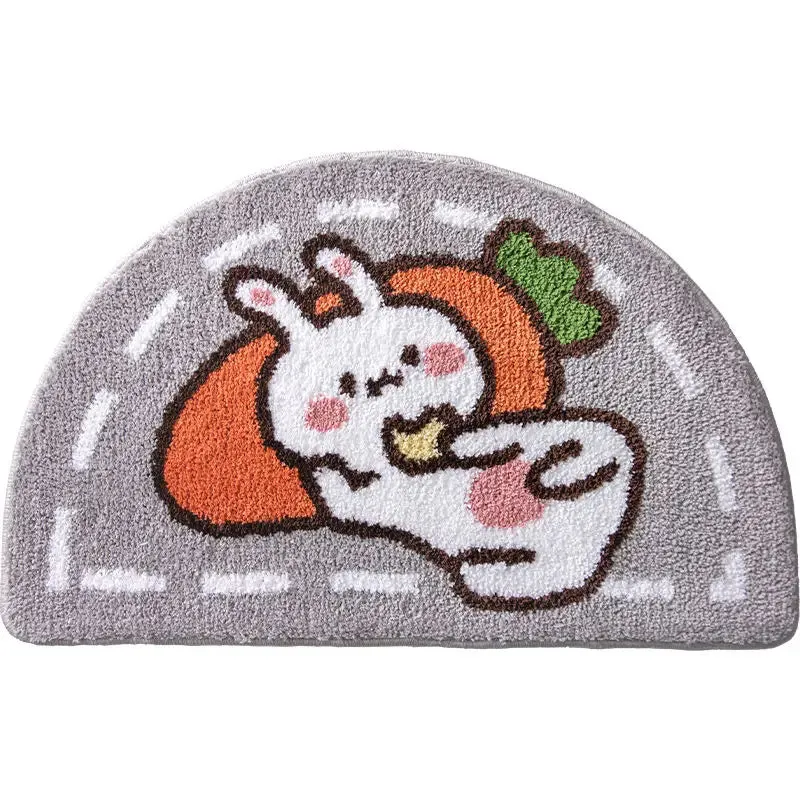 Sweet Bunny Friends Fluffy Floor Mat