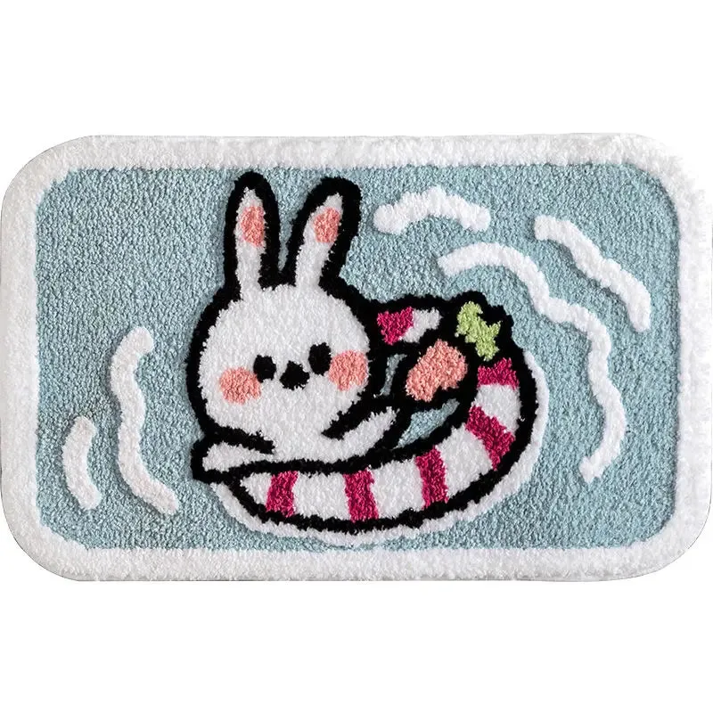 Sweet Bunny Friends Fluffy Floor Mat