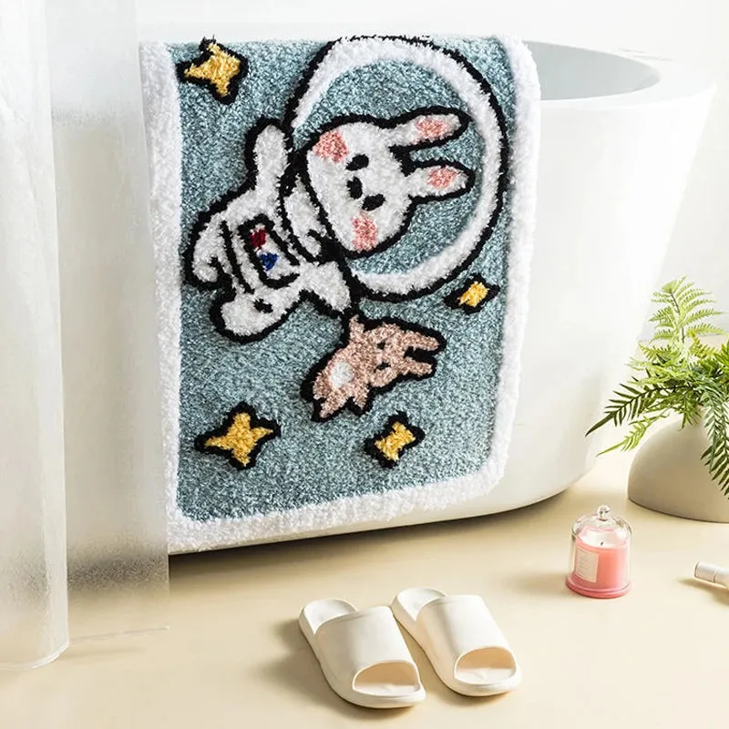 Sweet Bunny Friends Fluffy Floor Mat