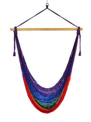 Thick Hangout Chair - Purple Rainbow