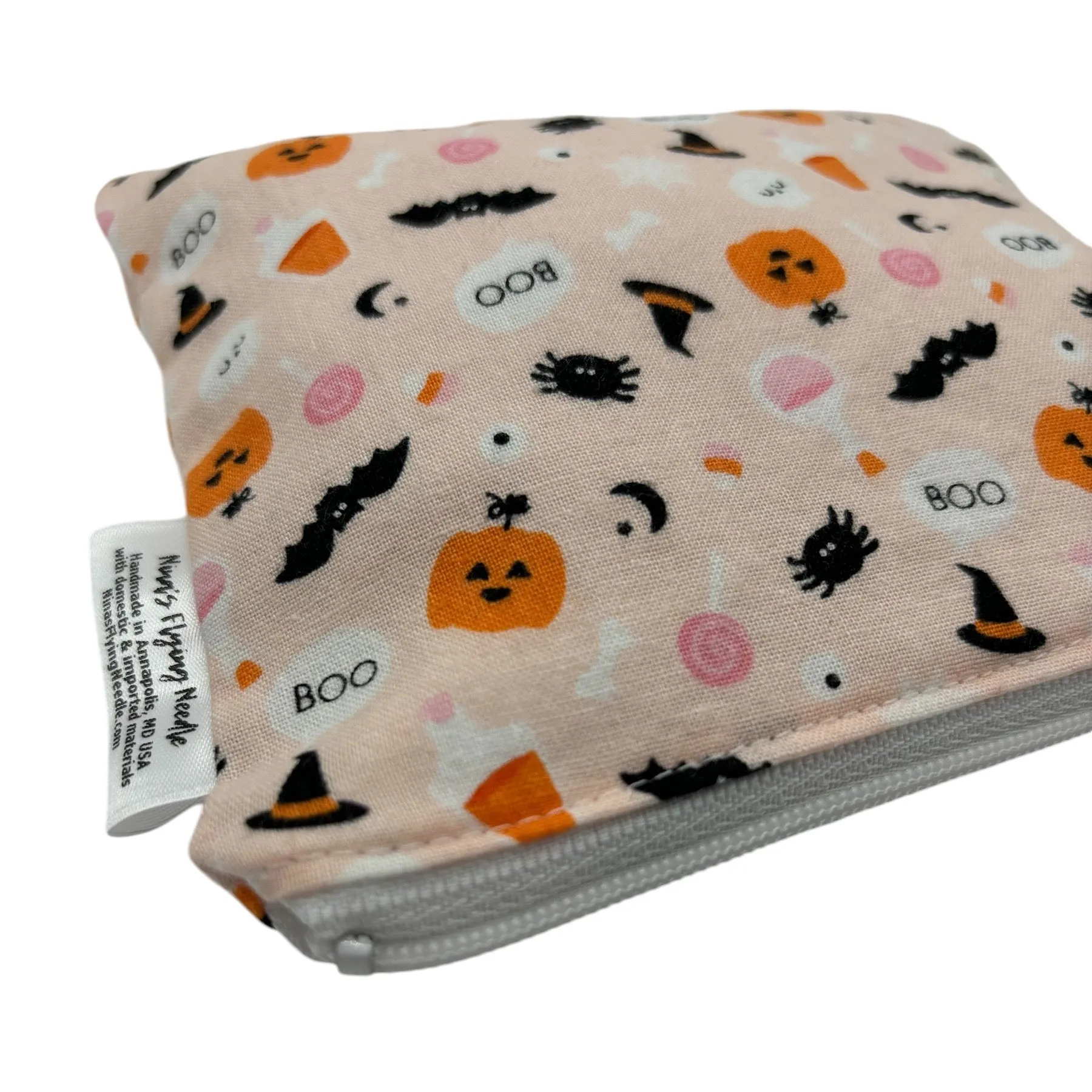 Toddler Sized Reusable Zippered Bag Halloween Icons