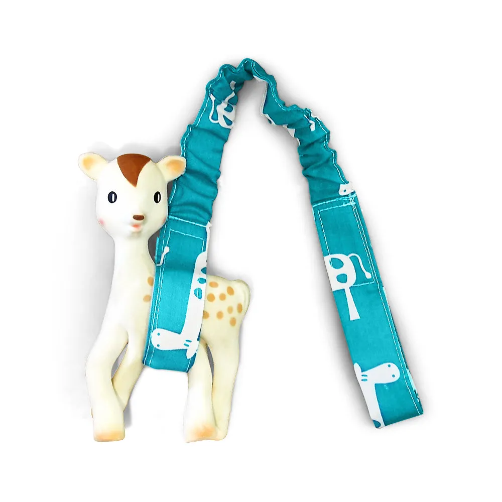 Toy Strap - Teal Giraffe