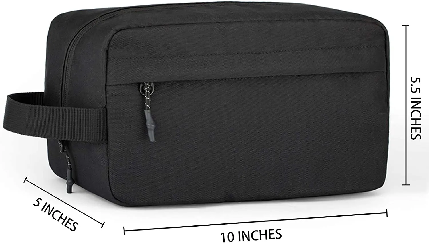 Vorspack Toiletry Bag Hanging Dopp Kit for Men Water Resistant Shaving Bag with Large Capacity for Travel - Black