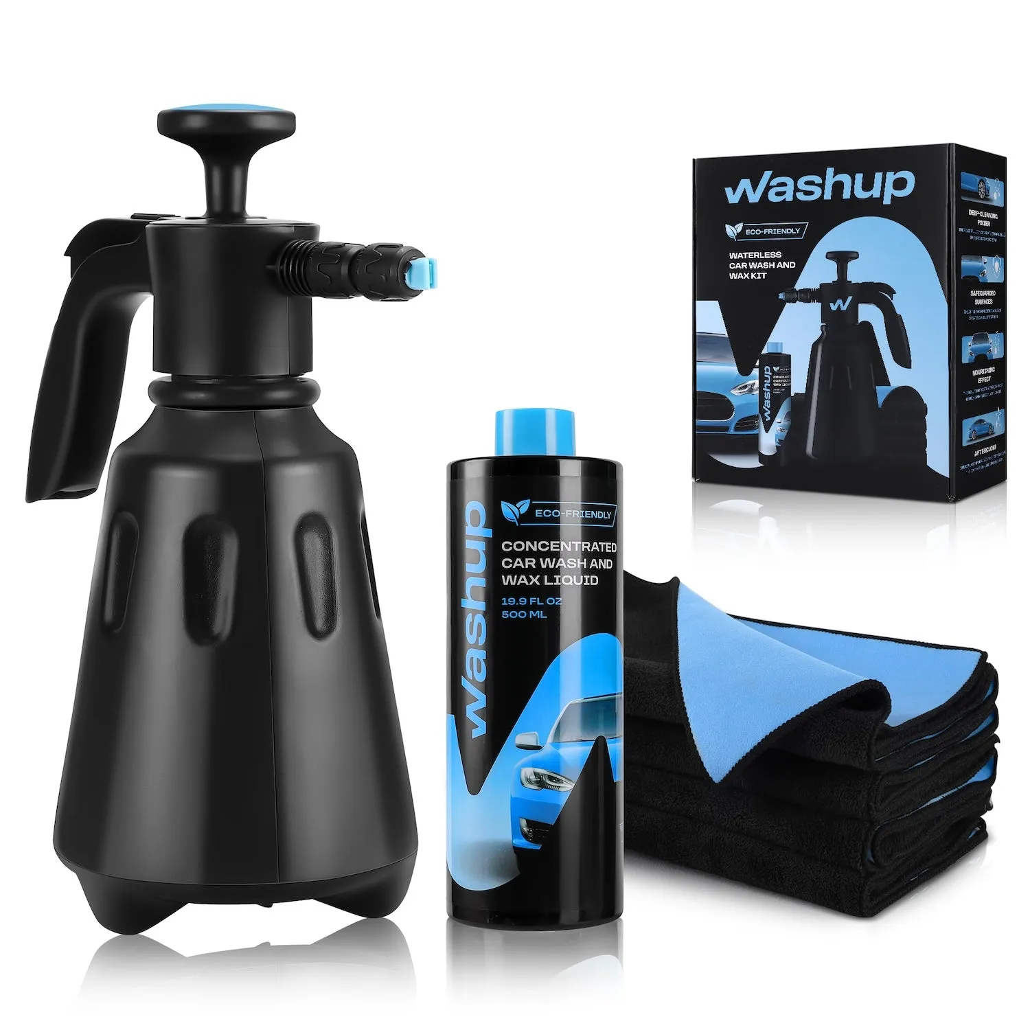 WashUp Eco-Friendly Waterless Car Wash and Wax Kit